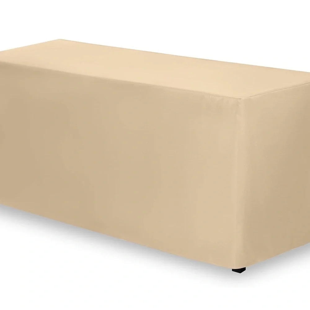 Palette Beige Fitted Tablecloth Fits standard 6 ft rectangular tables